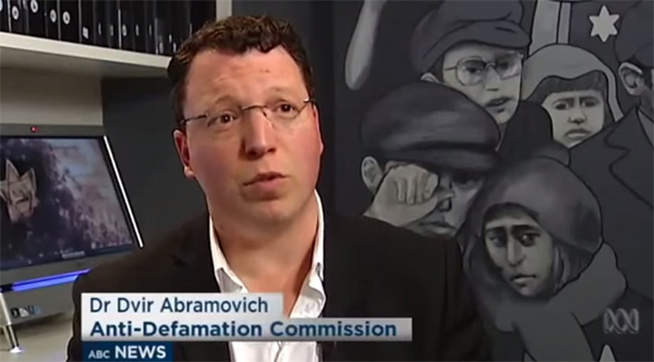 Dvir Abramovich, ABC story Spike in anti semitic attacks in Australia
