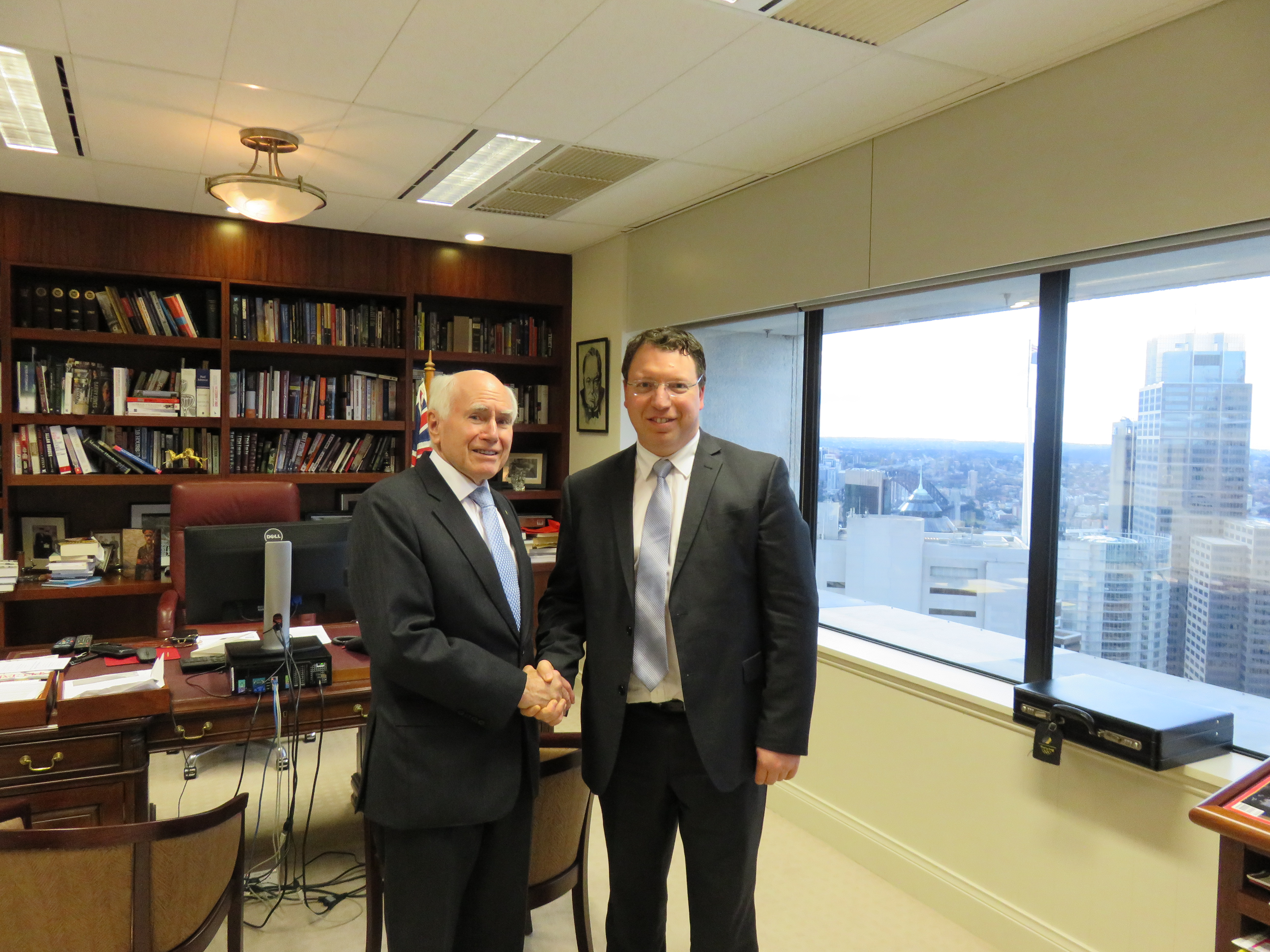 Dvir meets former Prime Minister John Howard